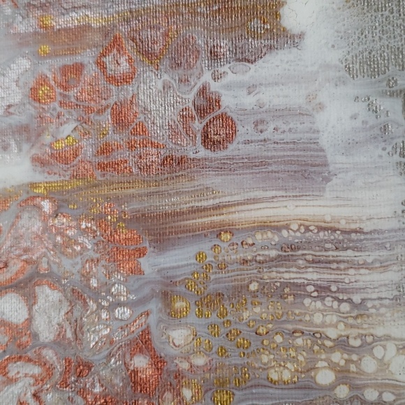 Beautiful 10"x20" Acrylic Pour Painting - Picture 4 of 4